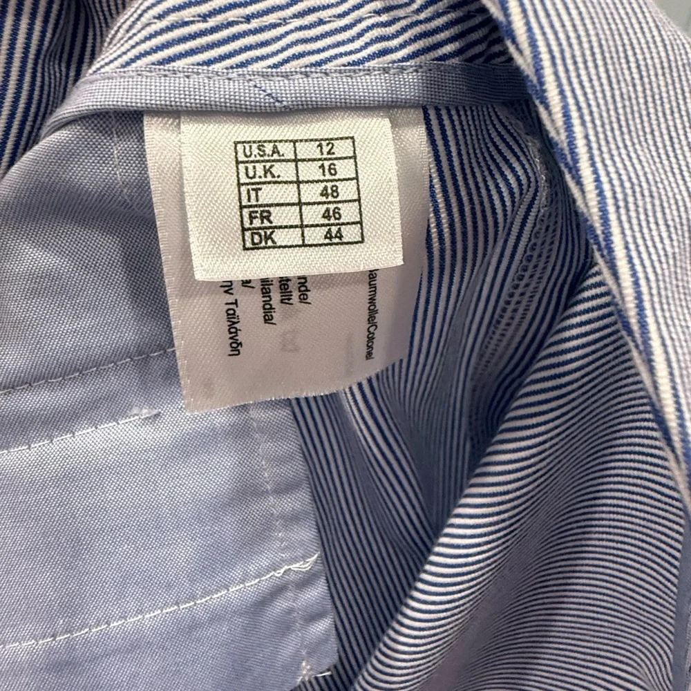 Brooks Brothers‎ light Blue Seersucker Striped pants size 12 derby Catherine fit